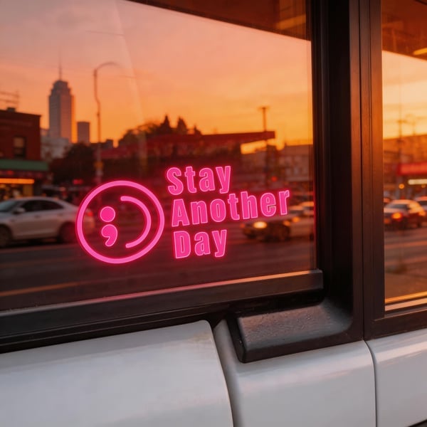 🔥LAST DAY 50% OFF - 🎗️Share Pack❤️ SAD Mental Health Awareness Car Decal (Set of 3)