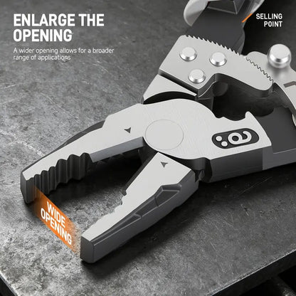 🛠️55-Steel Self-Locking Anti-Skid Ratchet Pliers, Heavy-Duty Wire Cutters & Holding Tool
