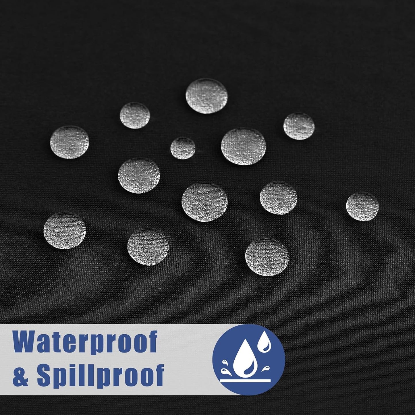 Stretch Fabric Table Top Cap Cover – Elastic Edge, Waterproof & Reusable