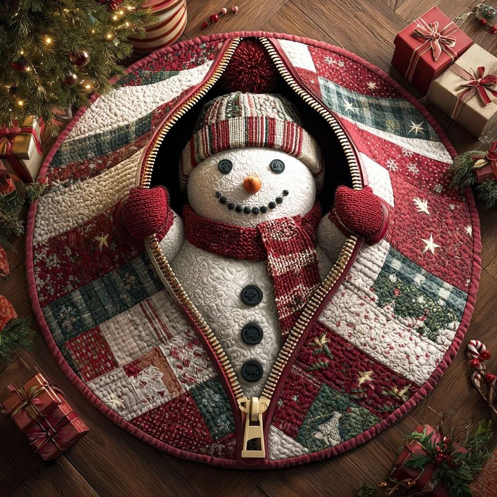 🎄3D Christmas Gnome Optical Illusion Round Rug | Fun Festive Home Decor Must‑Have⭐🏠🎁