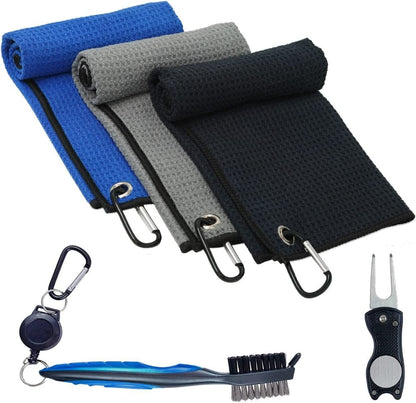 Golf Towel Set – Microfiber Waffle Pattern ⛳
