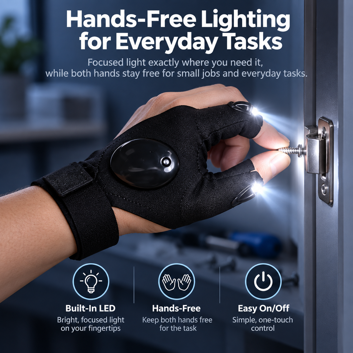 🧤 Wearable Finger Torches – Illuminated Gloves for Angling, Camping, DIY & Night Adventures