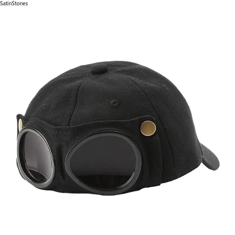 ✈️ Pilot-Inspired Baseball Cap🧢 Novelty Boater Hat with Built-In Shades – The Funniest Gift for Fishing & Boat Lovers