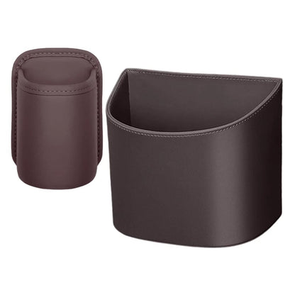 Leather Car Door Cup Holder – Wide‐mouth opening, easy reach for drinks & phone. Clip‐on secure fit. PU leather, tough & stylish. 🛡️✨