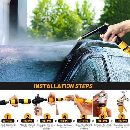 🔥[Father's Day Gift] Portable High-Pressure Spray Gun, Adjustable Hose Nozzle