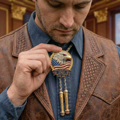 🎁🎉Only $24.99 This Week🌟🎉USA 250th Anniversary Eagle Bolo Tie