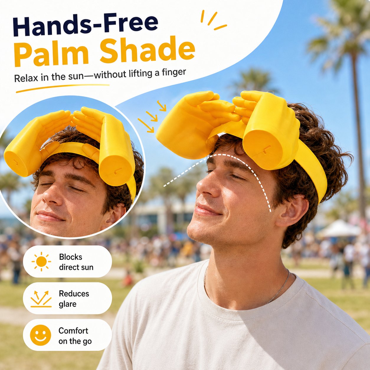 🤫Funny Headband, Quirky Headwear, Sunshade Hat, 3D Printing