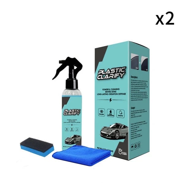 🔥 Car Plastic Restorer, Quick Polish for Color Restoration & Protection on Car Panels, Tires & Dashboards, Easy to Use, Long-Lasting Protection, Car Detailing Products 🚗✨