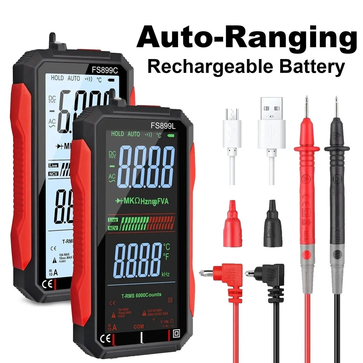 🔥Fully Automatic True RMS (TRMS) 6000 Count Digital Voltmeter
