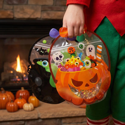🎃Halloween Goodie Bags Plastic Candy Gift Bags with Handle