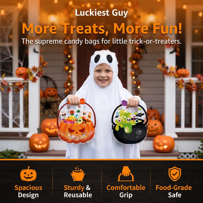 🎃Halloween Goodie Bags Plastic Candy Gift Bags with Handle