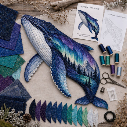 ⏳ Last Day 49% OFF – 🌌 Beginner-Friendly Northern Lights Wildlife DIY Patchwork Kit | Complete Kit with All Tools & Step-by-Step Guide Included 💕