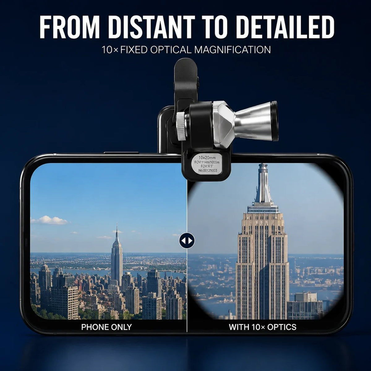 ⏰Limited Stock 49% OFF🔭 10×20 Mini Monocular Phone Telescope – Pocket Long-Distance Viewer with Adjustable Smartphone Clip