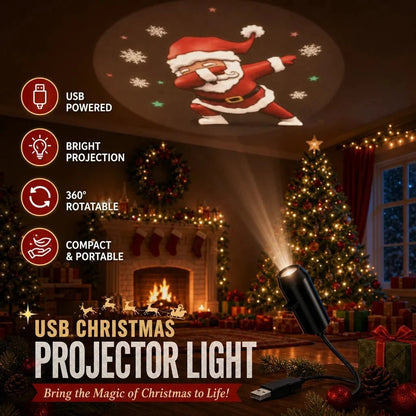 Plug-&-Play HD Christmas Projector – 6 or 10 Festive Scenes
