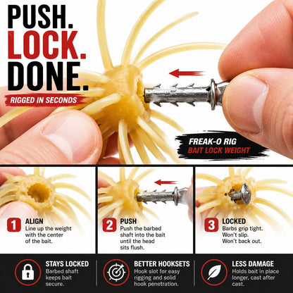 Freak-O Rig for Urchin-Style Soft Plastics 17mm - 5 Per Package