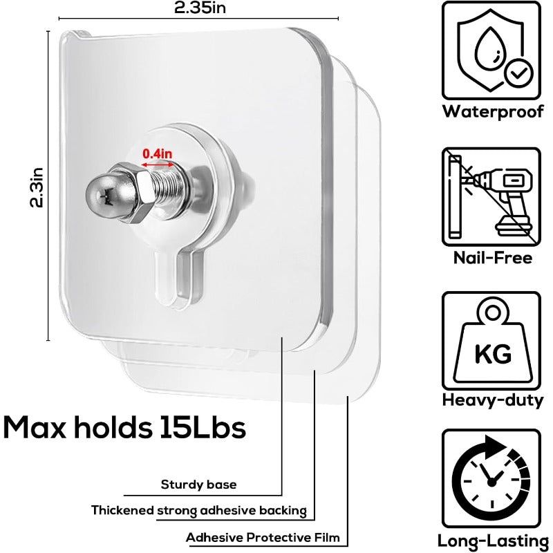 Heavy Duty Adhesive Wall Hooks