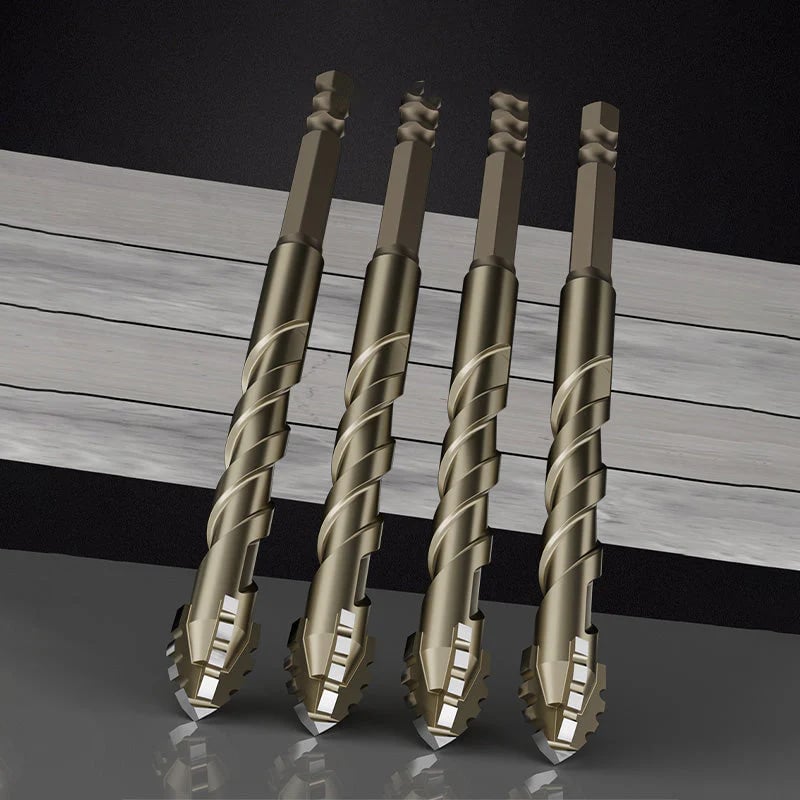 📢📢46% OFF !! ⏰Four-Flute Sawtooth Eccentric Drill Bit 4-PCS Set
