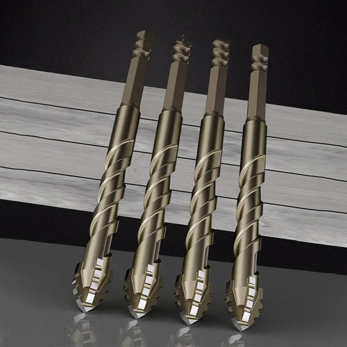 📢📢46% OFF !! ⏰Four-Flute Sawtooth Eccentric Drill Bit 4-PCS Set
