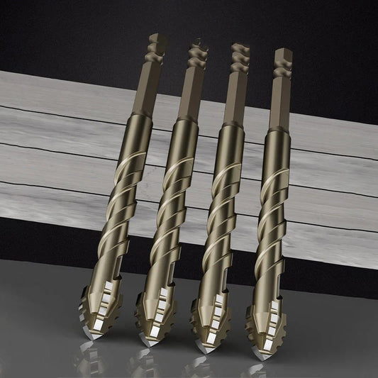 📢📢46% OFF !! ⏰Four-Flute Sawtooth Eccentric Drill Bit 4-PCS Set