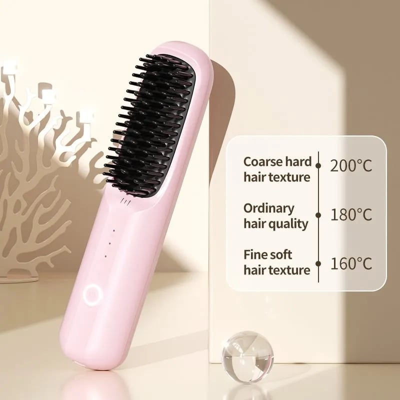 📍USB Cordless Negative Ion Hair Straightening Comb