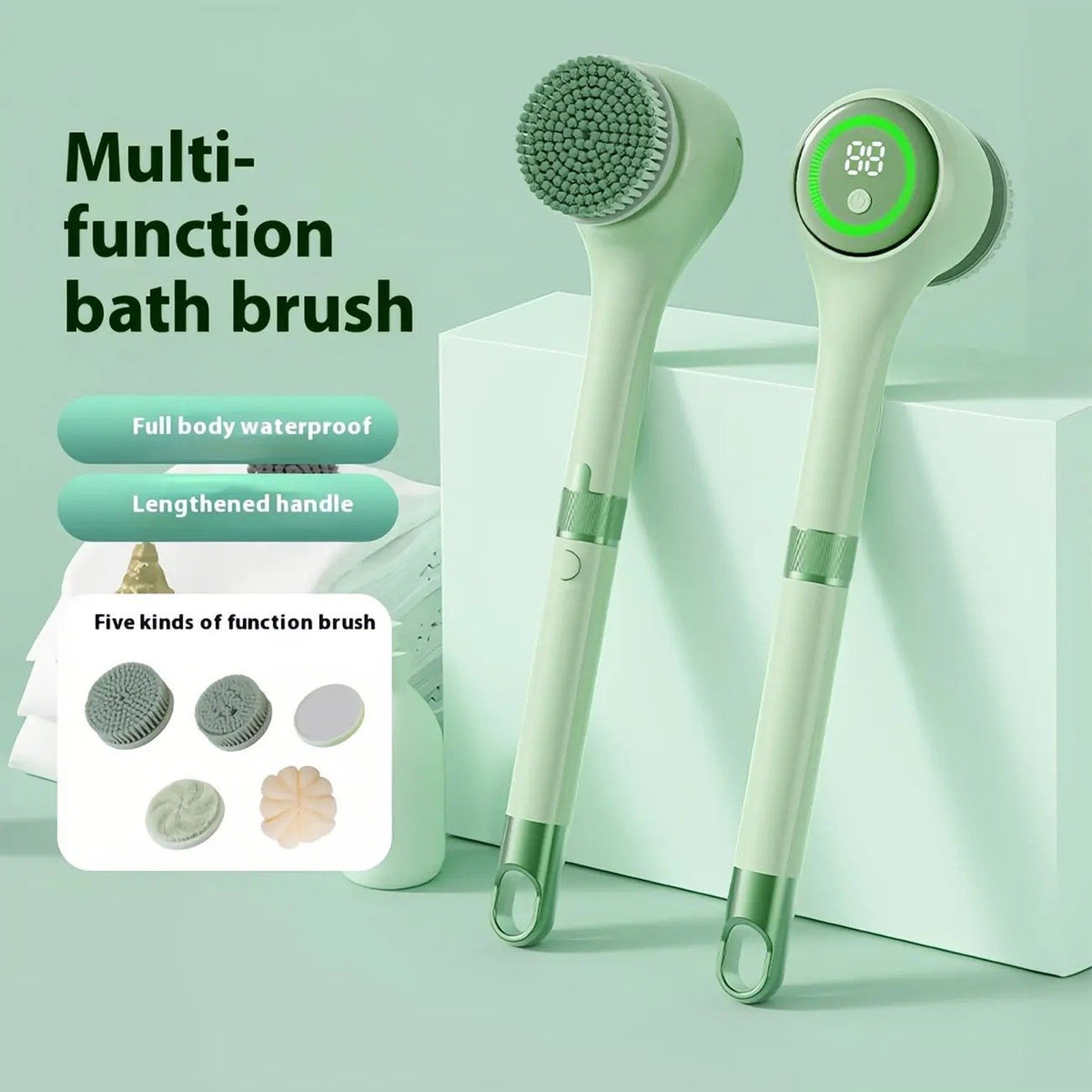 Rechargeable Motorized Electric Shower Back Scrubber