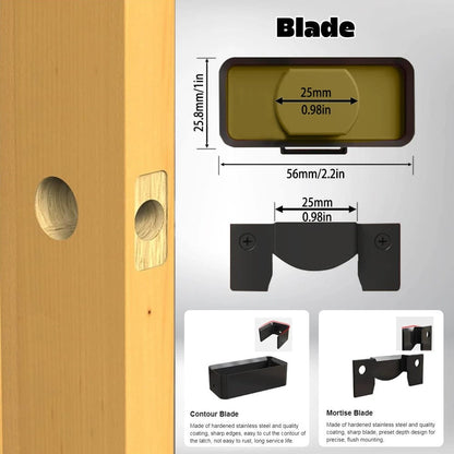 🔥LAST DAY 49% OFF - 🛠️Door Latch Mortise Tool For Use With 1-3/4" or 1-3/8" Thick Door
