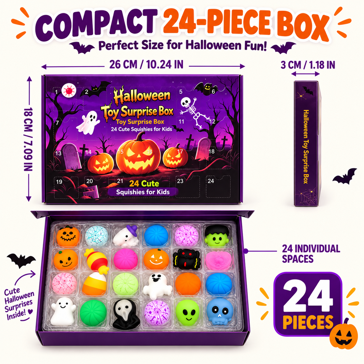🔥24-Piece Halloween Squishy Surprise Box