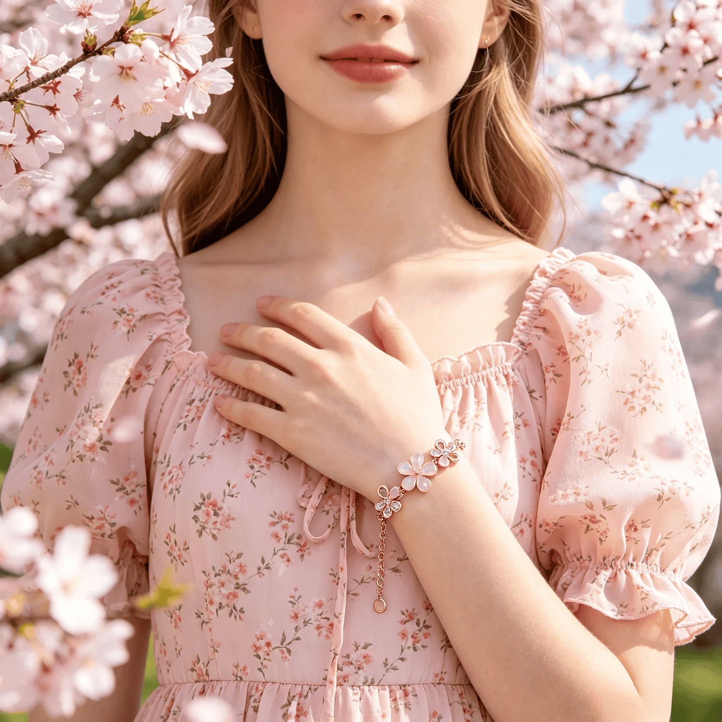 🌸Cat's Eye Cherry Blossom Bracelet🌸