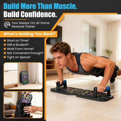 🔥Enhanced Push-up Board Fitness Kit with 30 Holes