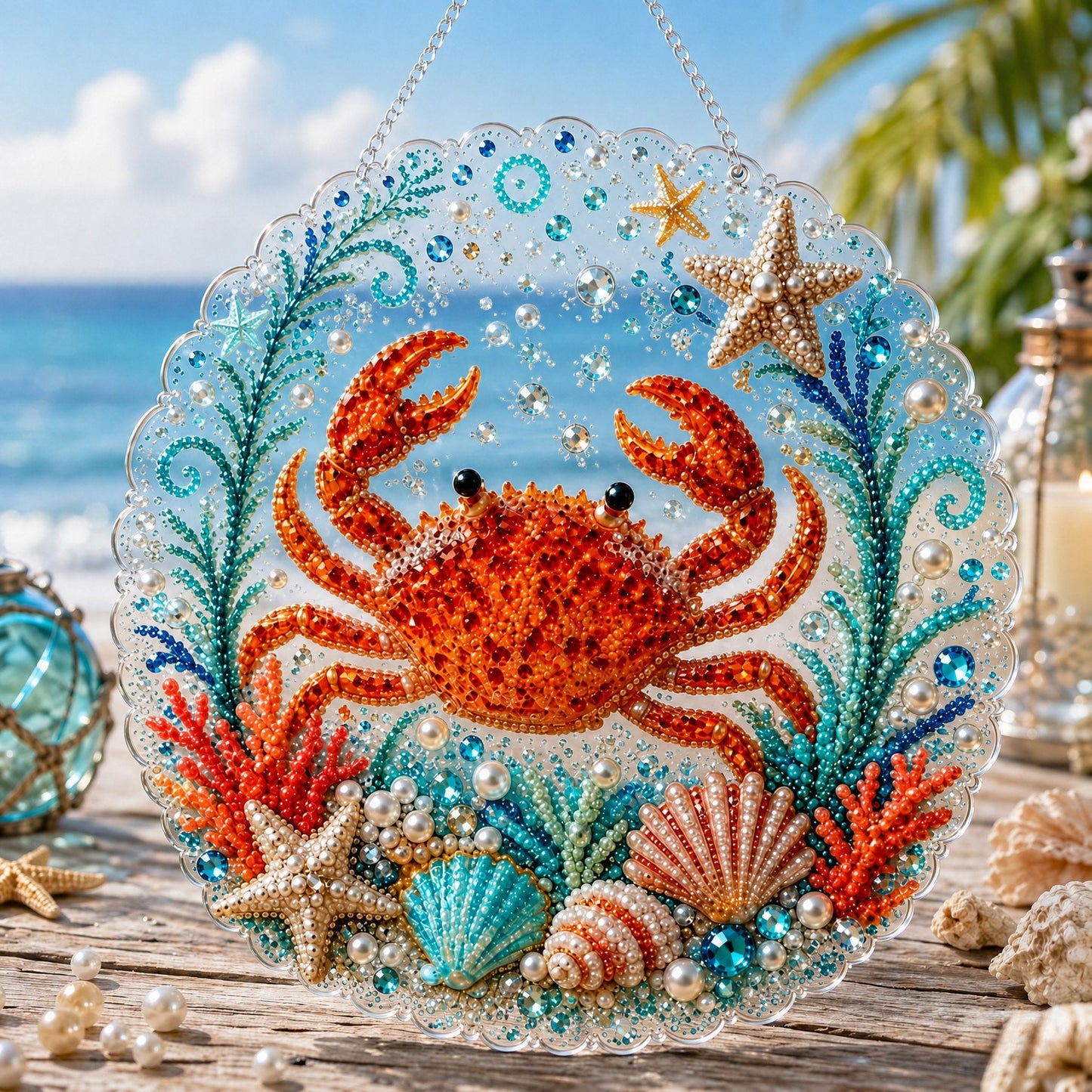 🌊Ocean Pearl Art DIY Hanging Ornament Kit