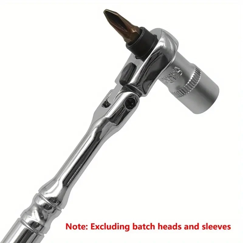 🔧 1/4' Flexible Head Ratchet Wrench | 72‑Tooth Compact Socket Spanner for Tight‑Space Repairs