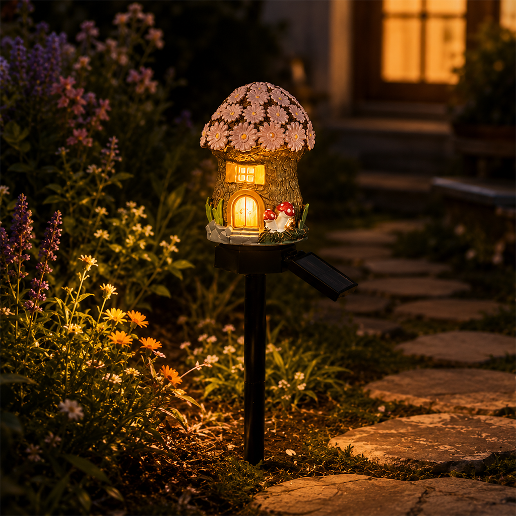 🍄🏡 Solar Mushroom Garden Light – Create a Cozy Fairy-Tale Glow Outdoors 🌙