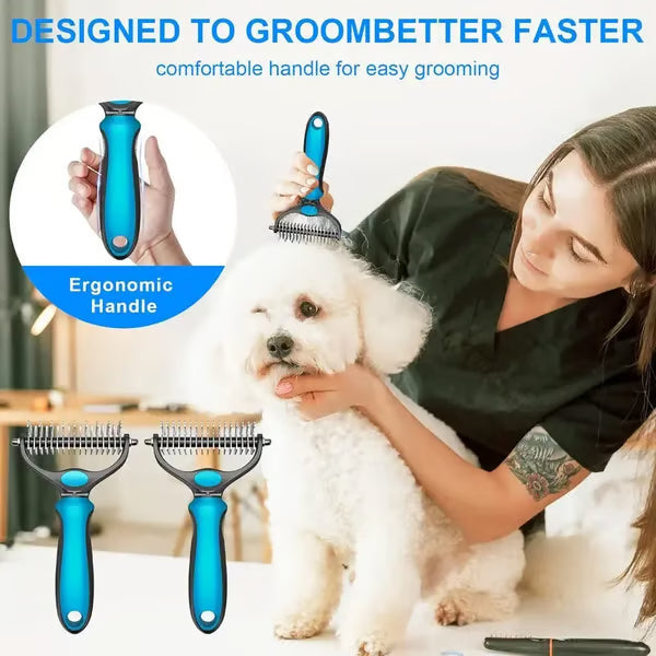 🔥Professional Double-Sided Pet Grooming Rake