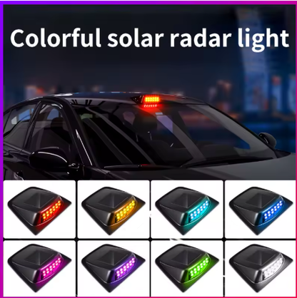 Car roof lidar decorative cover with solar light
