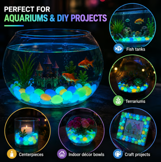 💕Bargain price✨🌙 30PCS Extra-Large Glowing Pebbles