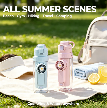 🔥2 in 1 Portable Detachable Fan Water Bottle🥤