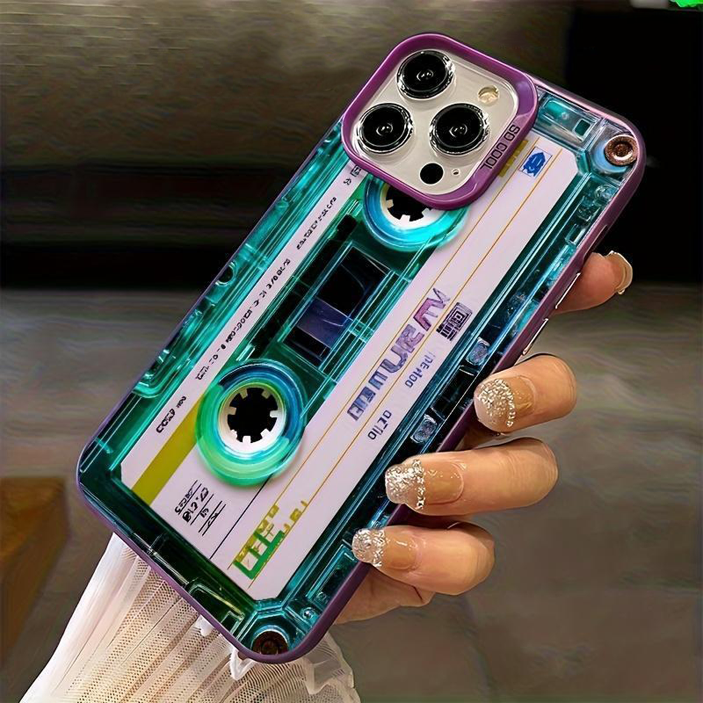 🔥Limited Time 50% Off✨Unique blue-green transparent tape phone case