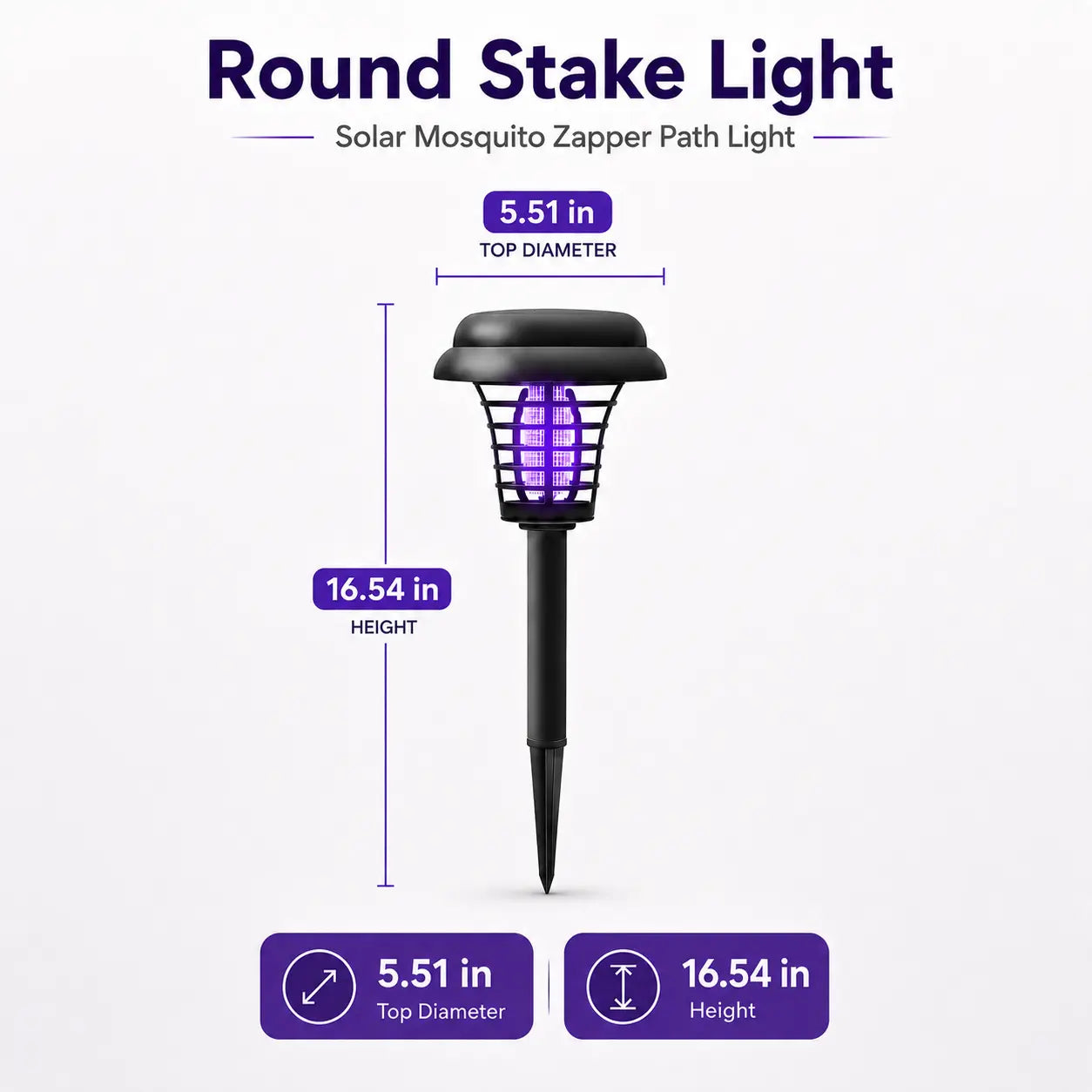 🔥Limited Time 49% Off✨Solar Mosquito Zapper Light – Outdoor Garden Stake Lamp