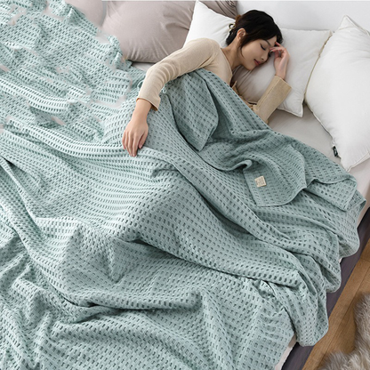 🔥SELLING FAST! 🎋Bamboo Waffle Cooling Blanket