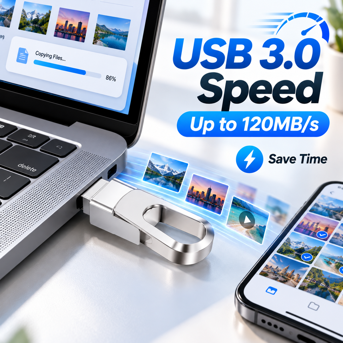 ⚡ 2-in-1 Universal High-Speed USB & Type-C Flash Drive