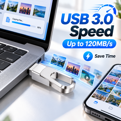 ⚡ 2-in-1 Universal High-Speed USB & Type-C Flash Drive