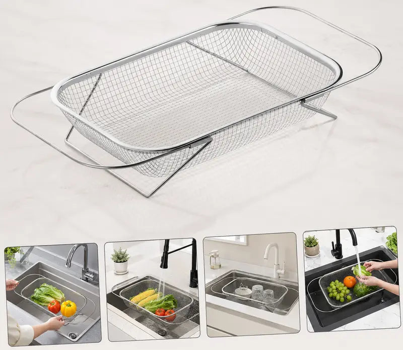 💦 Expandable Over-the-Sink Strainer Basket
