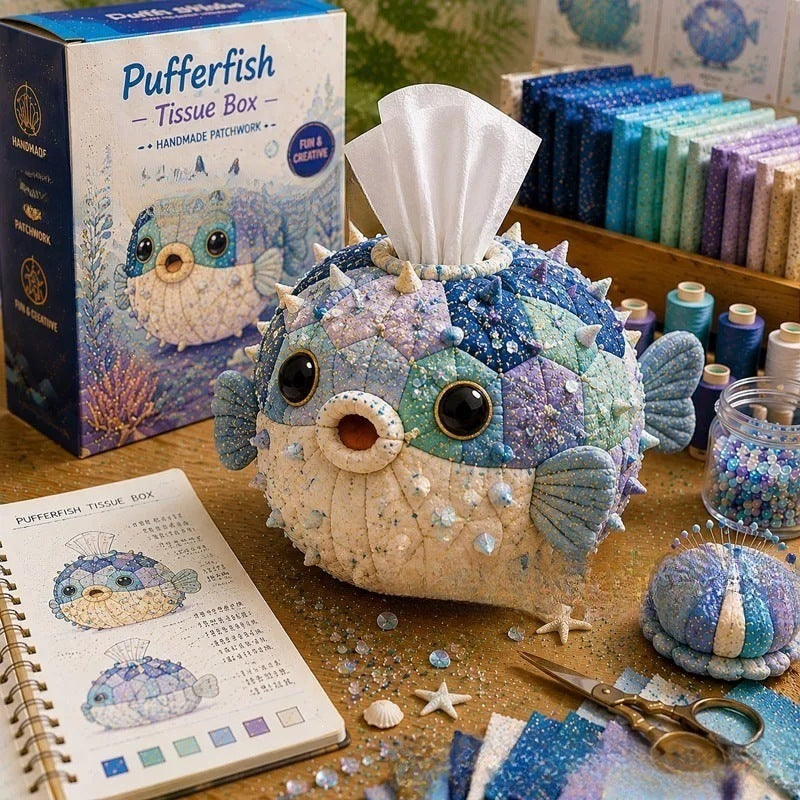 🎉🧵 "Clever Hands" Ocean Animals DIY Tissue Box Craft Kit