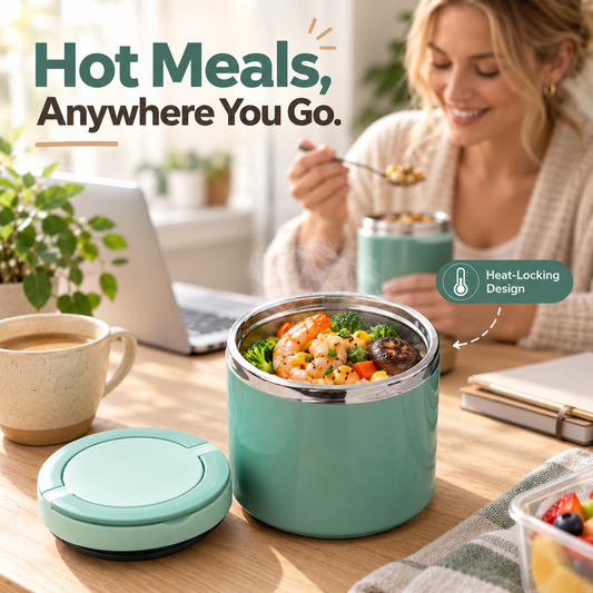 🍱 Portable Insulated Stainless Steel Lunch Box