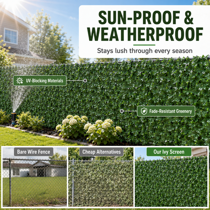 🏡 Upgrade Your Outdoor Space: Premium Faux Leaf Privacy Fence & Garden Hedge