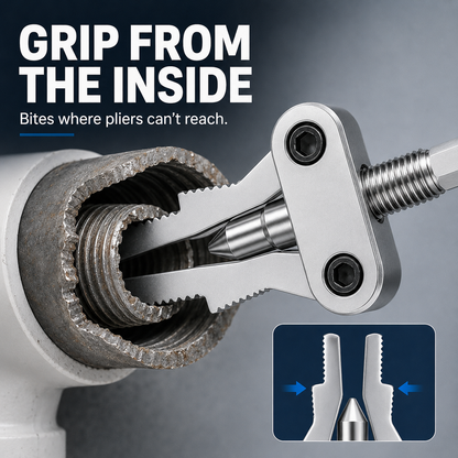 No More Stuck Pipe Threads – 3-in-1 Extractor Tool for 1/2", 3/4" & 1" Broken Pipes