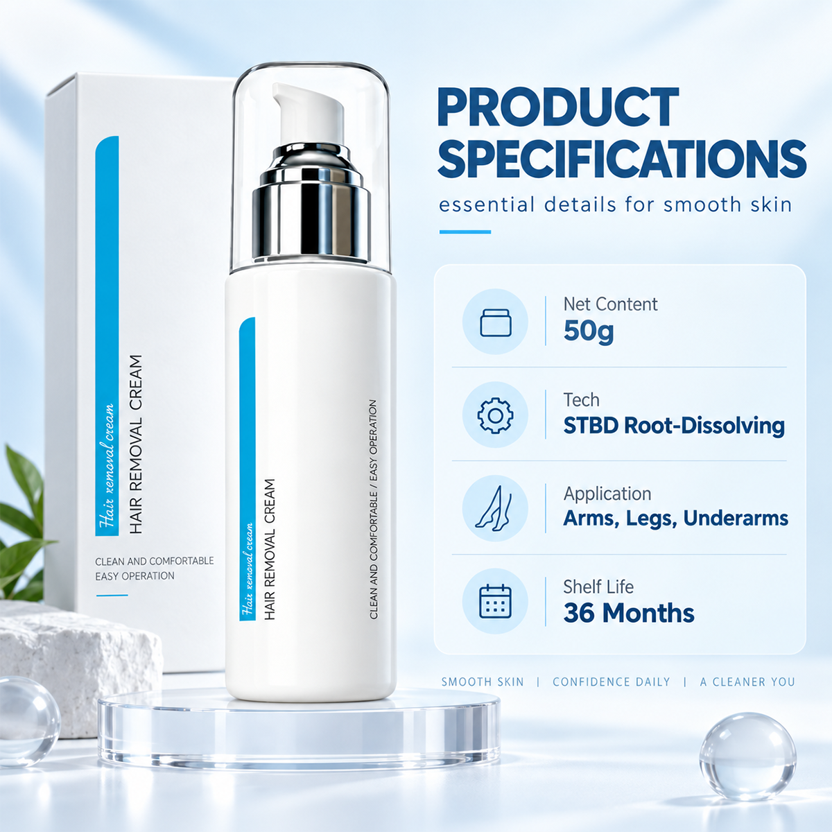 🥳2026 HOT SALE❄️🌸 Ice-Cooling Hair Removal Cream – instantly soothes sensitive skin. ✨