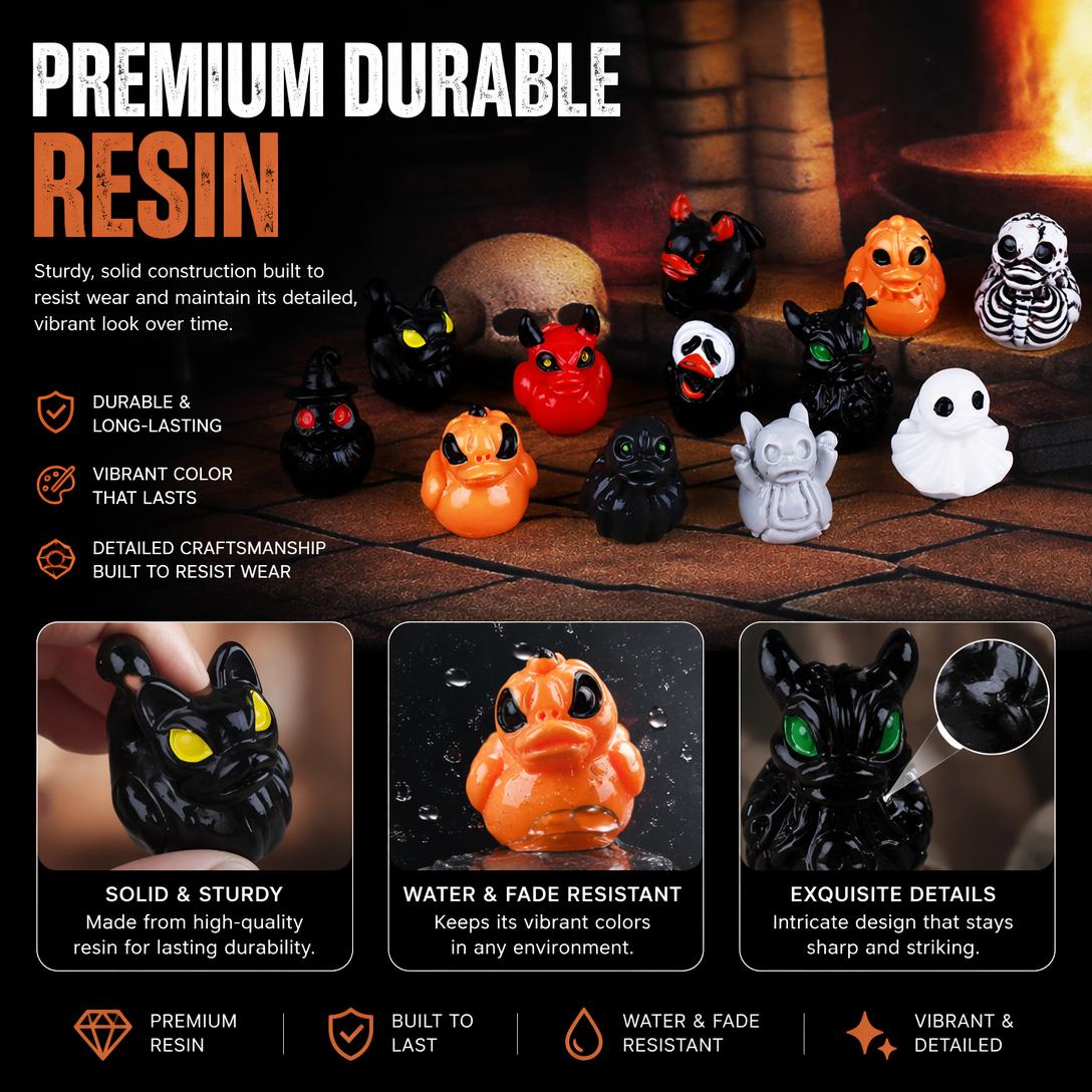👻30 PCS Mini Demon Ghost Skull Resin Duck Desktop Decoration Item