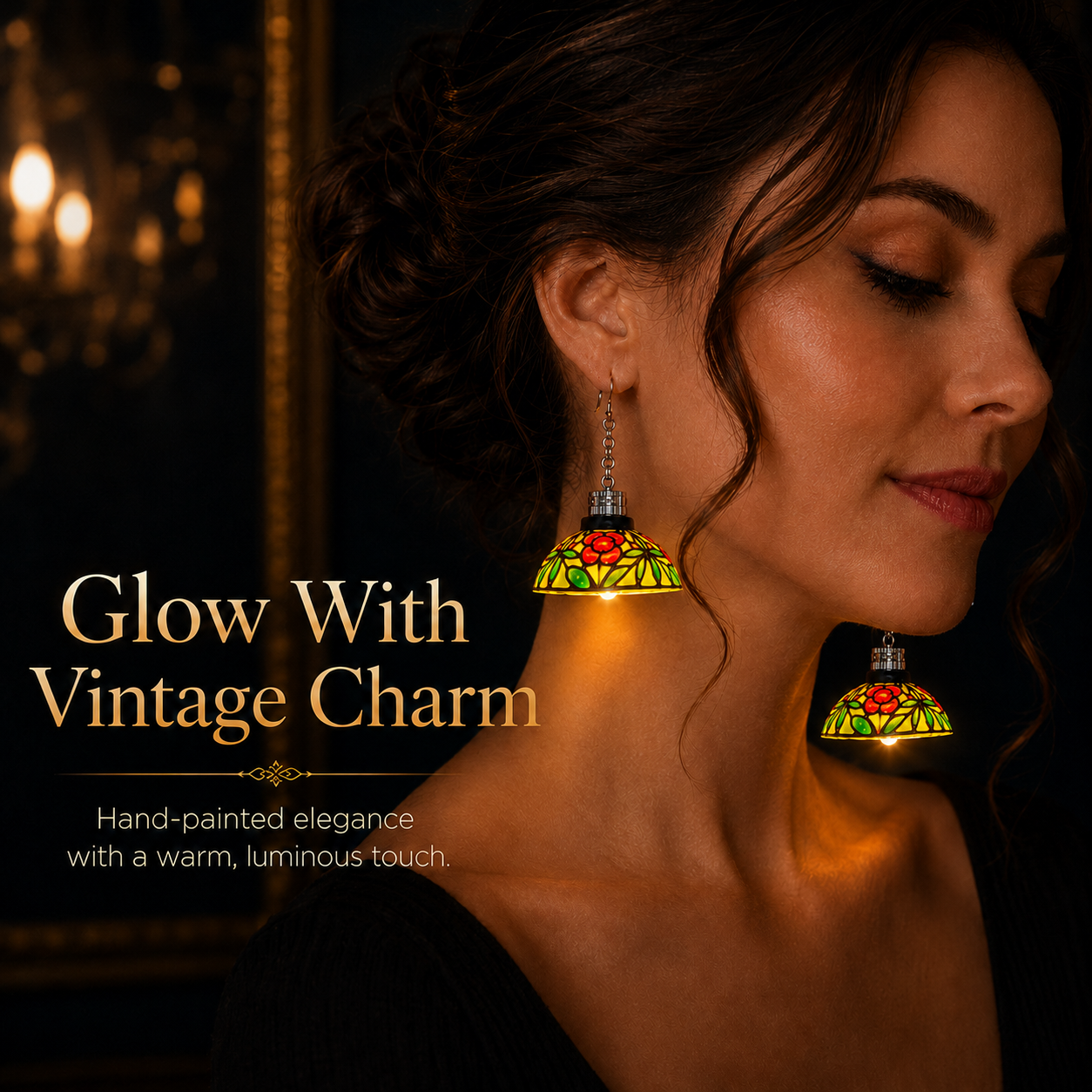 🔥Last Day 50% OFF ✨-Handmade Vintage Light-Up Chandelier Earrings