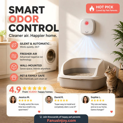 🌬️Say goodbye to unpleasant odors with it! Smart Quiet Pet Odor Eliminator